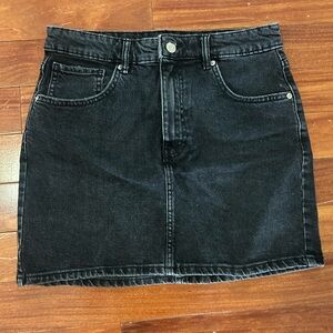 Zara Black Denim Skirt